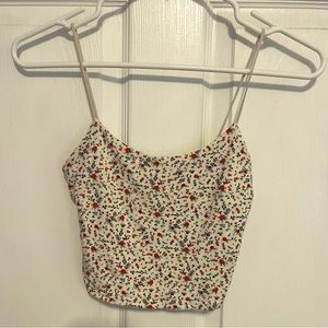 floral cropped cami